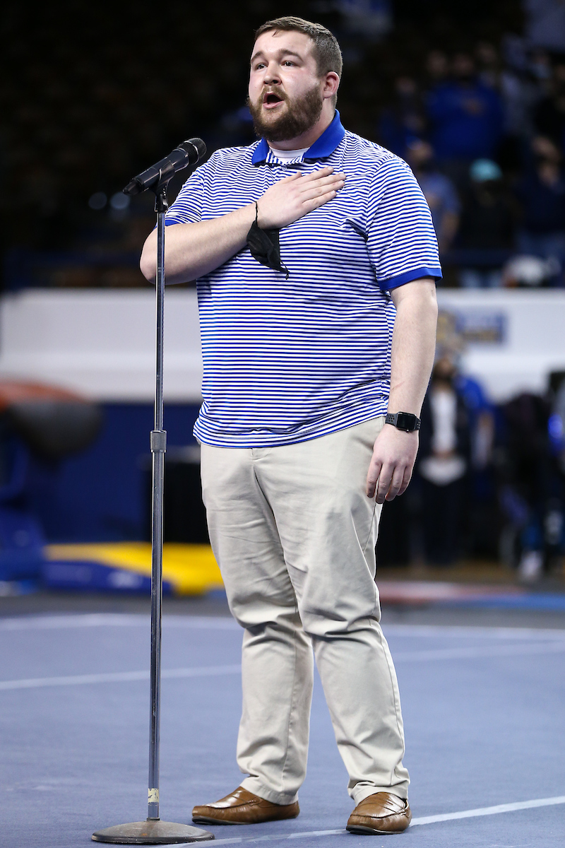 National Anthem.

Kentucky gymnastics loses to Florida.

Photo by Tommy Quarles | UK Athletics