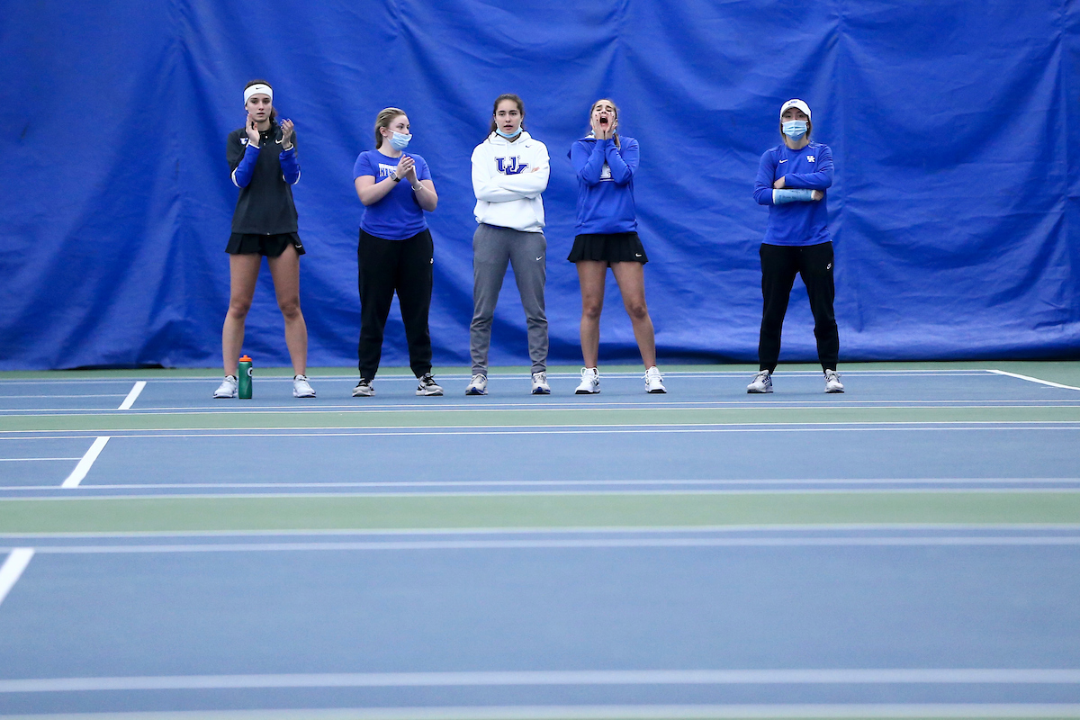 Team.

Kentucky beats West Virginia 4-3.

Photo by Grace Bradley | UK Athletics