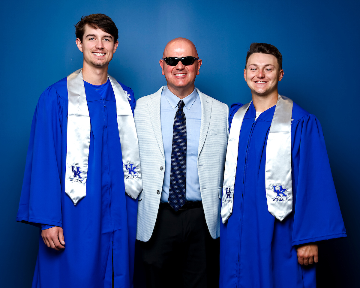 Zack Lee. Michael Stone. Kirk Liebert.

May 2022 CATS graduation.

Photo by Eddie Justice | UK Athletics