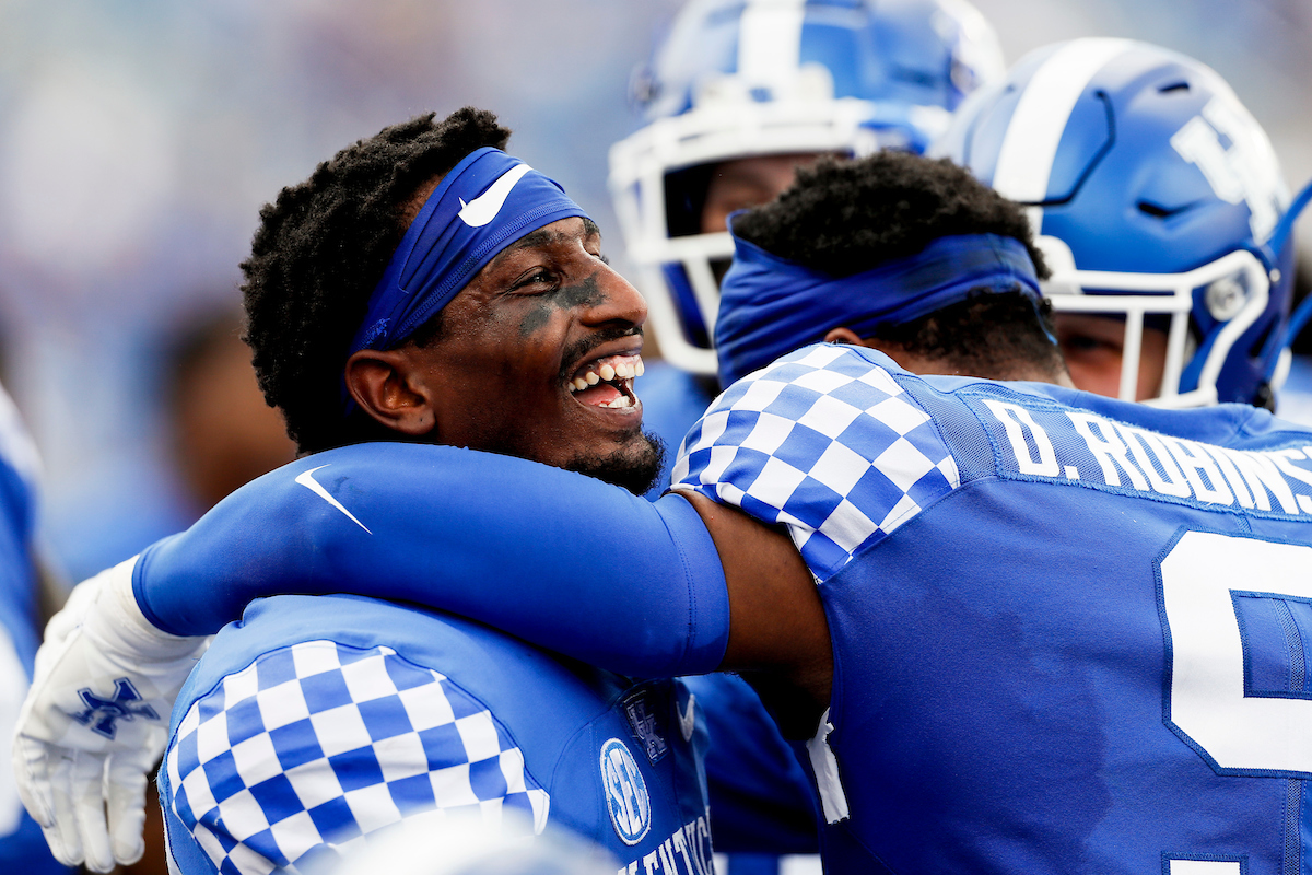 Tyrell Ajian.

UK beats UTC, 28-23.

Photos by Chet White | UK Athletics