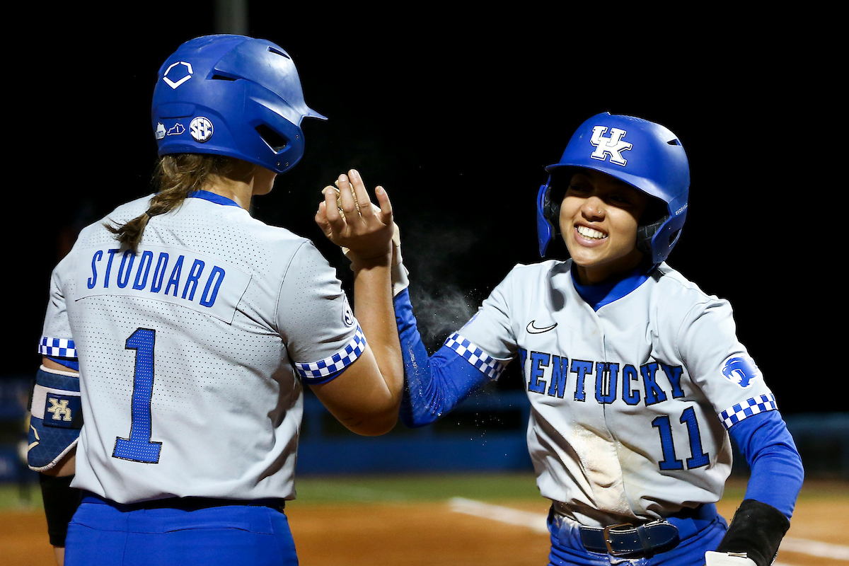 Miranda Stoddard, Vanessa Nesby.

Kentucky beats Michigan 9-2.

Photo by Grace Bradley | UK Athletics