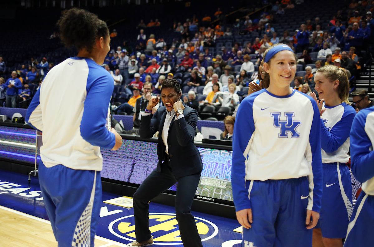 NIya Butts

The University of Kentucky women's basketball team beat Alabama in the SEC Tournament on Thursday, March 1, 2018 at Bridgestone Arena in Nashville, TN.

Photo by Britney Howard | UK Athletics