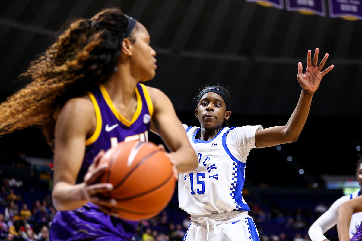 Chasity Patterson. 

Kentucky falls to LSU 65-59. 

Photo by Eddie Justice | UK Athletics