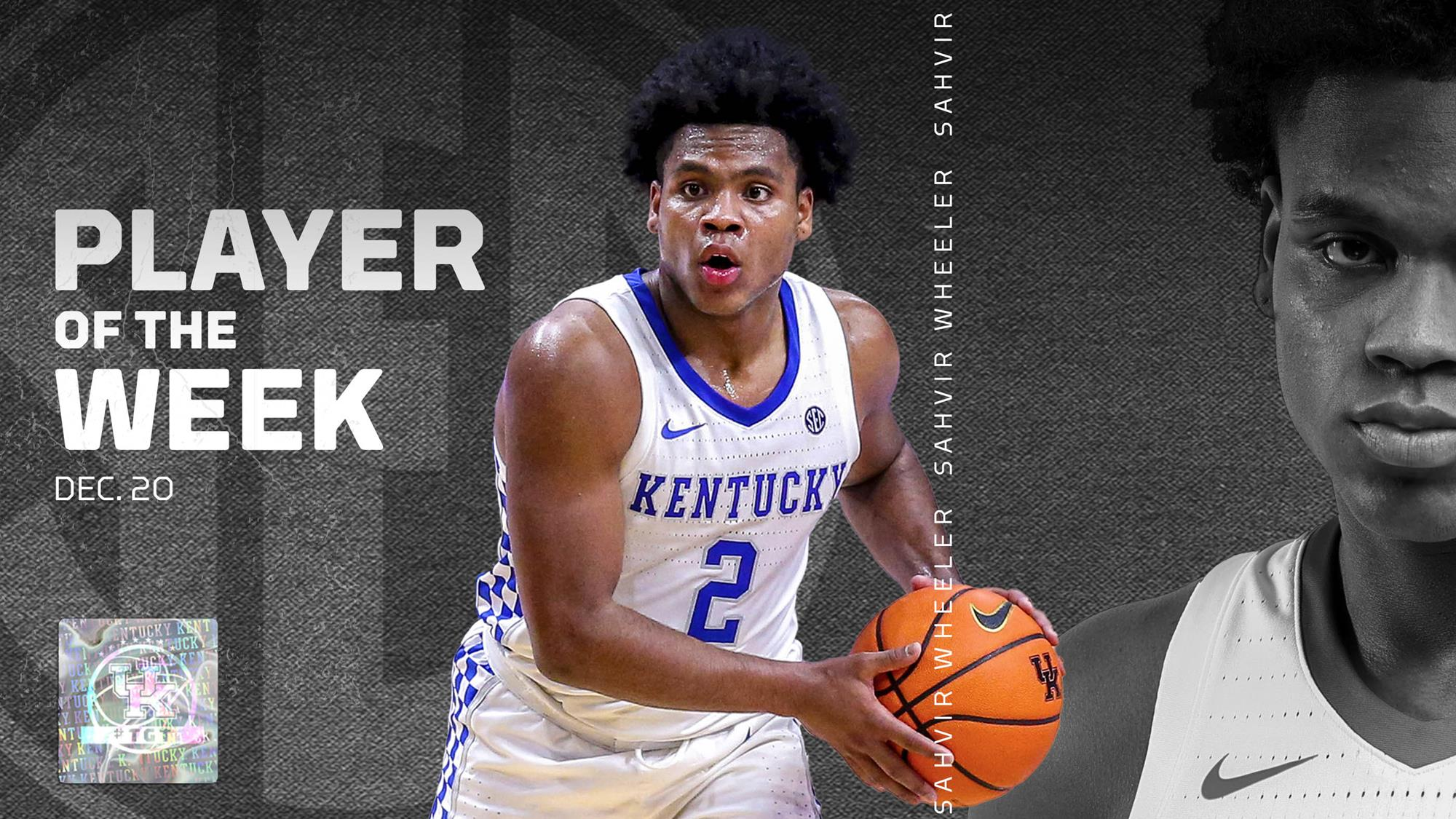 Sahvir Wheeler Tabbed SEC Player of the Week