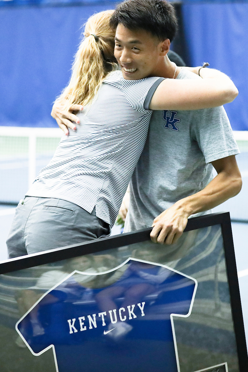 Senior day. Ryo Matsumura. 

Kentucky men's tennis falls to Tennessee 0-4 on Sunday, April 14th..

Photo by Eddie Justice | UK Athletics