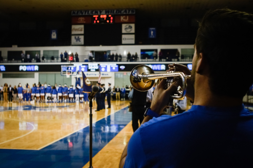 National Anthem. 

Women's Basketball Beat WCU 99 - 39 on Tuesday, December 18th, in Lexington's Memorial Coliseum 

Photo by Eddie Justice | UK Athletics