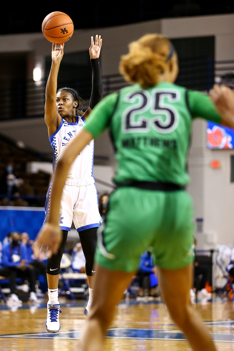 Robyn Benton.  

Kentucky beats Marshall 79-45.

Photo by Eddie Justice | UK Athletics
