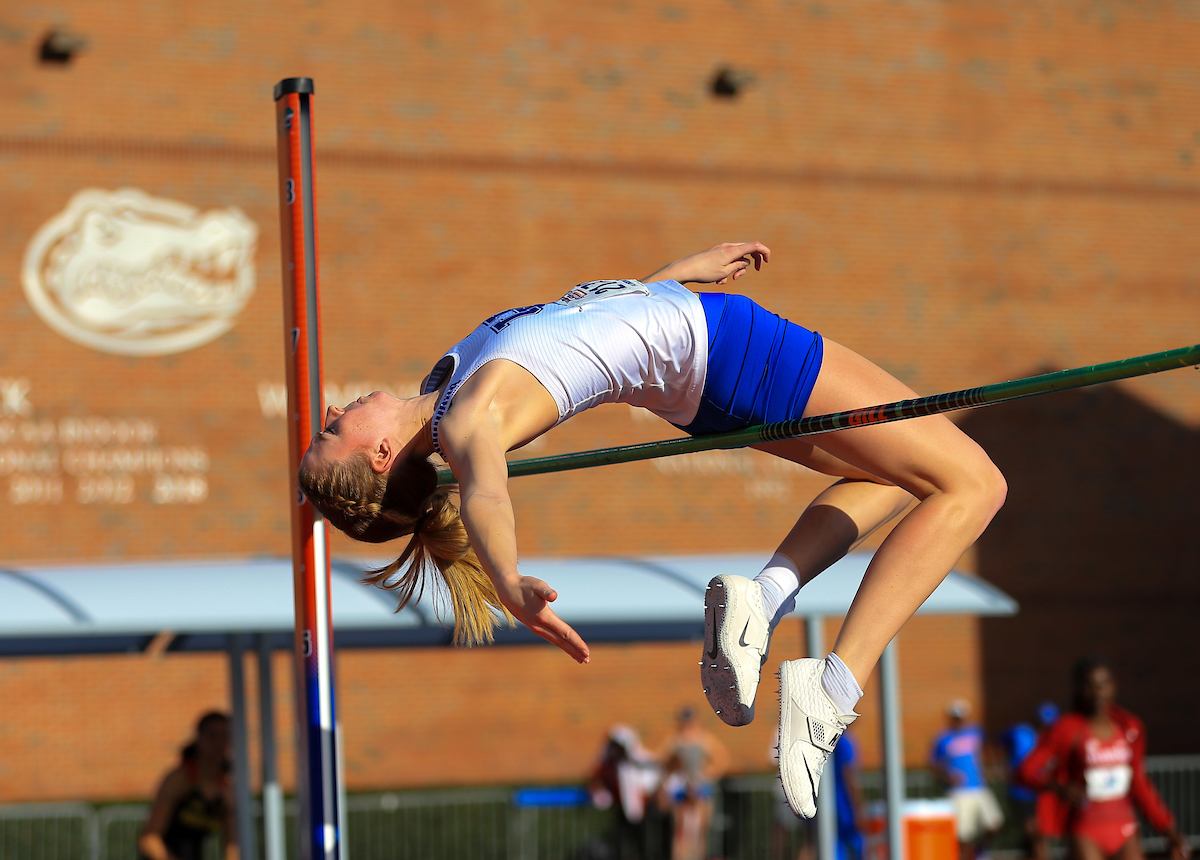 during the Pepsi Florida Relays at James G. Pressly Stadium on Friday, March 29, 2019 in Gainesville, Fla. (Photo by Matt Stamey)