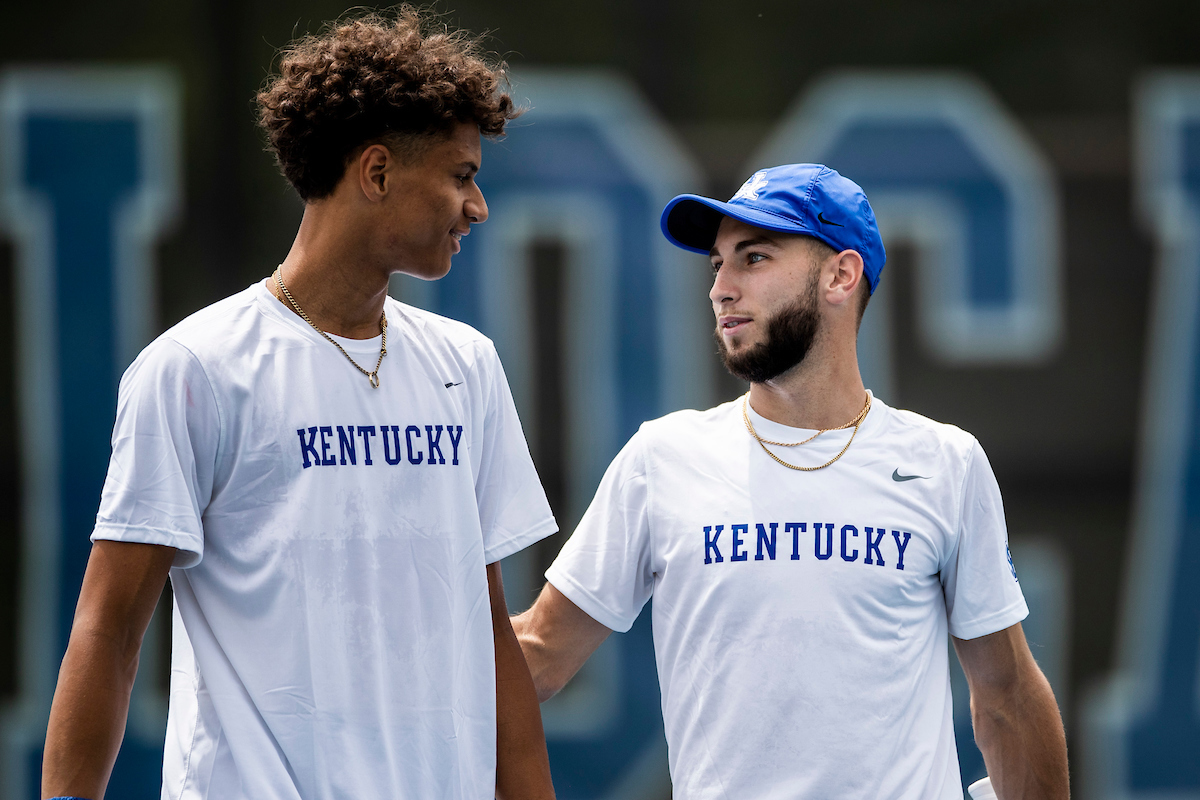Gabriel Diallo. Joshua Lapadat.

Kentucky beat DePaul 4-0 in the first round of the 2022 NCAA Men’s Tennis Tournament.

Photo by Elliott Hess | UK Athletics