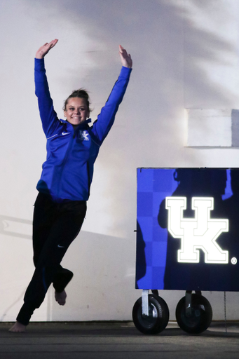 Ella Warren. 

Kentucky beats Alabama, 197.200 - 196.800.

Photo by Eddie Justice | UK Athletics