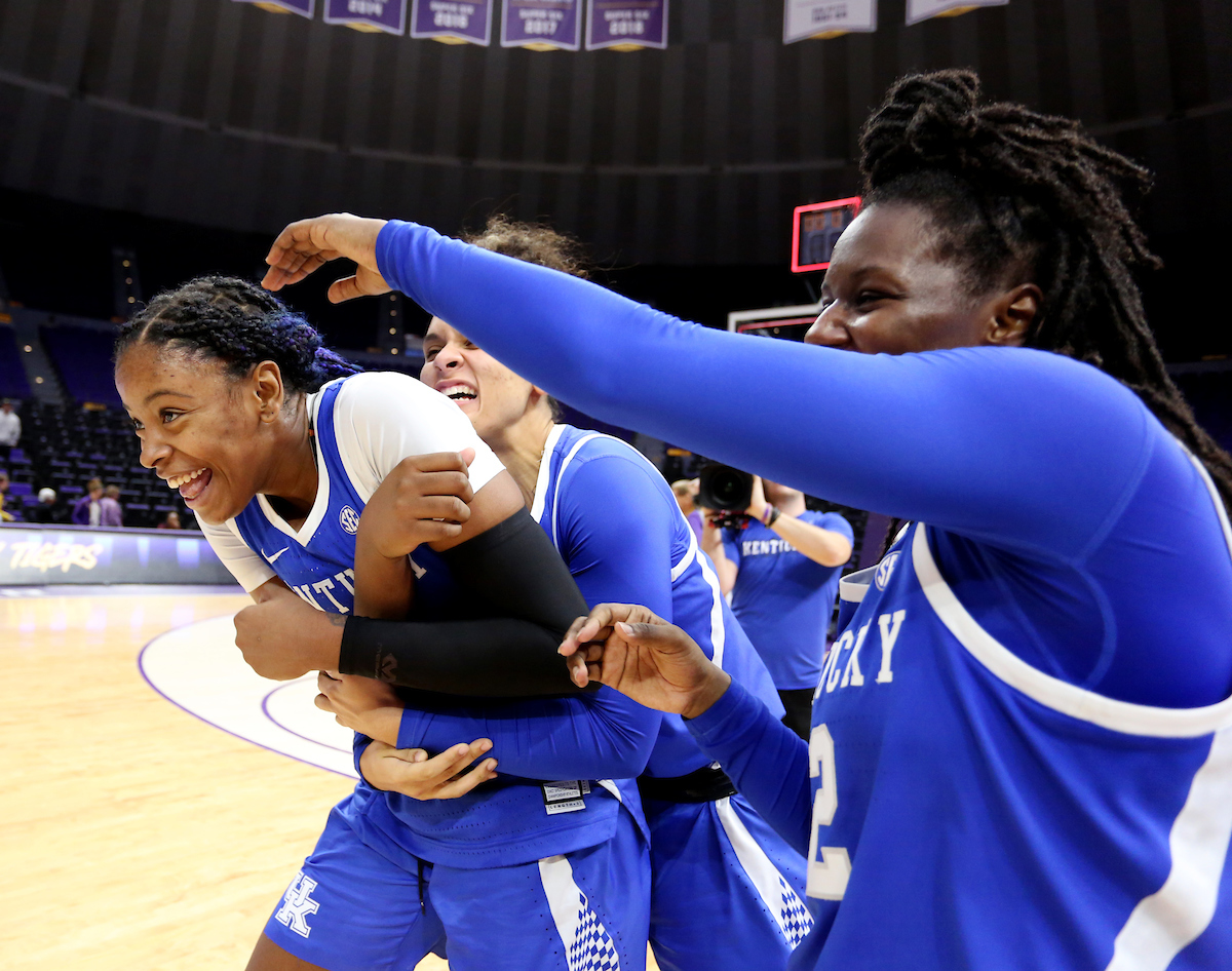 KeKe McKinney, LaShae Halsel, Amanda Paschal

Kentucky Women's Basketball beat LSU 64-60. 

Photo by Britney Howard  | UK Athletics