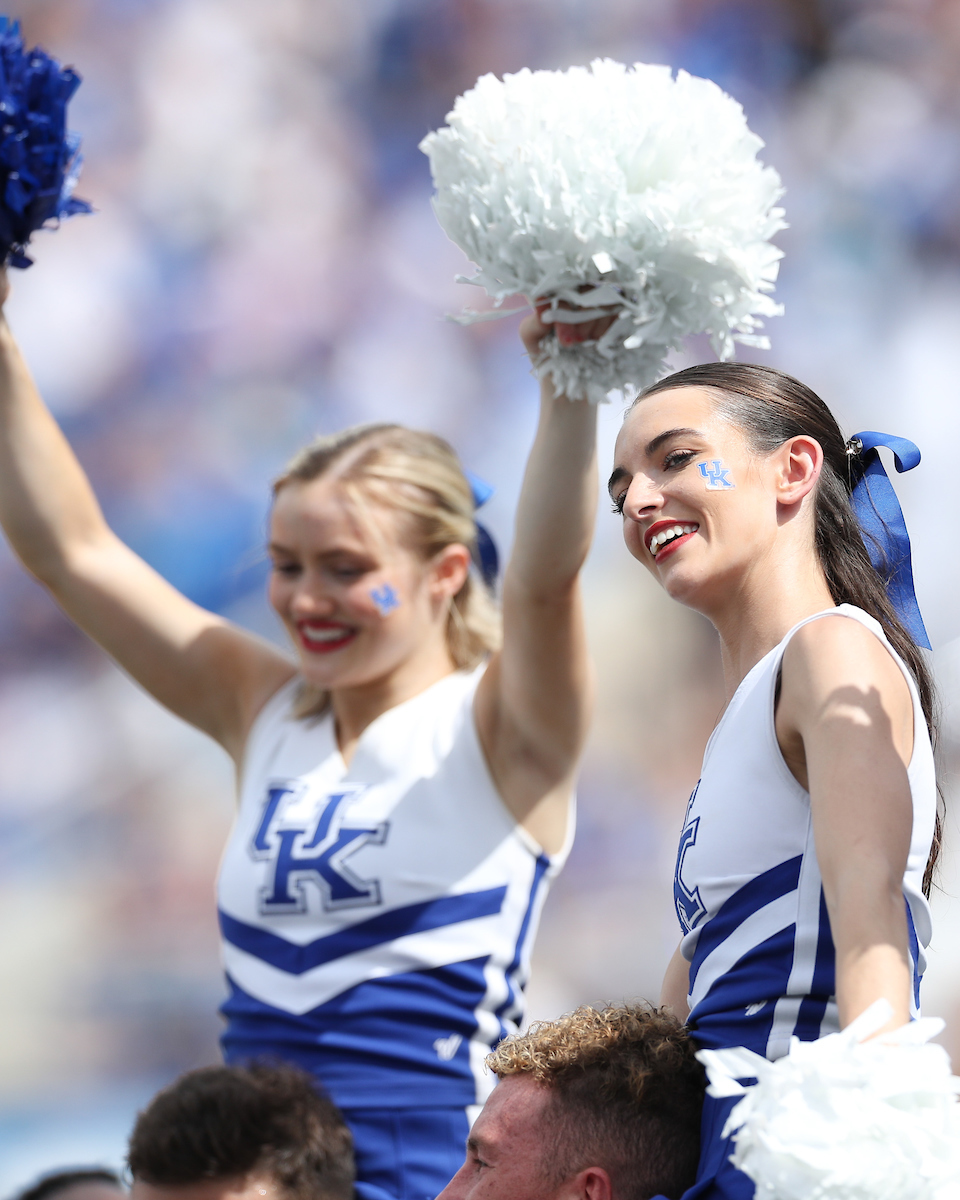 Cheerleaders.

UK beats UTC, 28-23.

Photo by Elliott Hess | UK Athletics