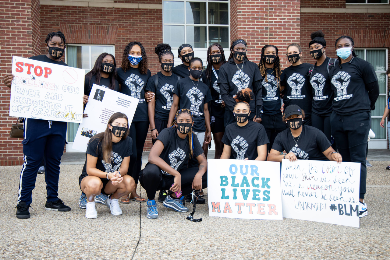 Women’s Basketball Team. 

Social Justice March and Unity Fair

Photo by Eddie Justice | UK Athletics