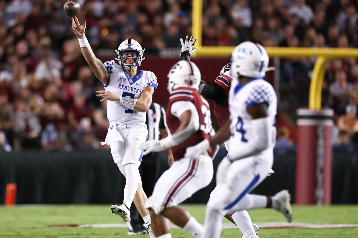 Will Levis.

Kentucky beats South Carolina, 16-10.

Photo by Elliott Hess | UK Athletics