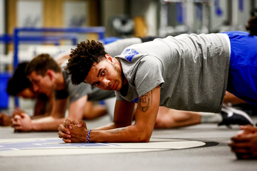 Dontaie Allen. 

The Kentucky basketball players hard at work during their morning workout session on Friday, July 12th. 

Photo by Eddie Justice | UK Athletics