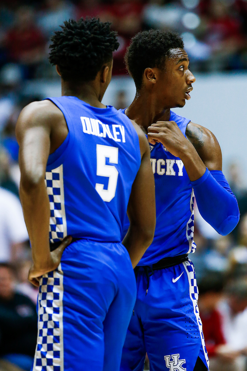 Immanuel Quickley. Ashton Hagans.

Kentucky falls to Alabama 77-75 on Saturday, January 5, 2019, at Coleman Coliseum in Tuscaloosa, AL.

Photo by Chet White | UK Athletics