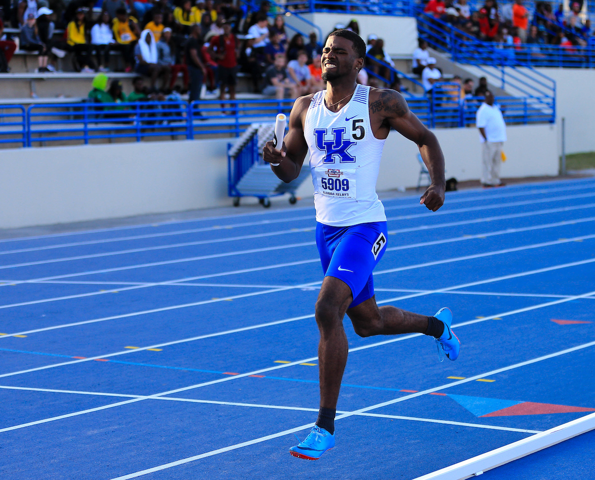 during the Pepsi Florida Relays at James G. Pressly Stadium on Friday, March 29, 2019 in Gainesville, Fla. (Photo by Matt Stamey)