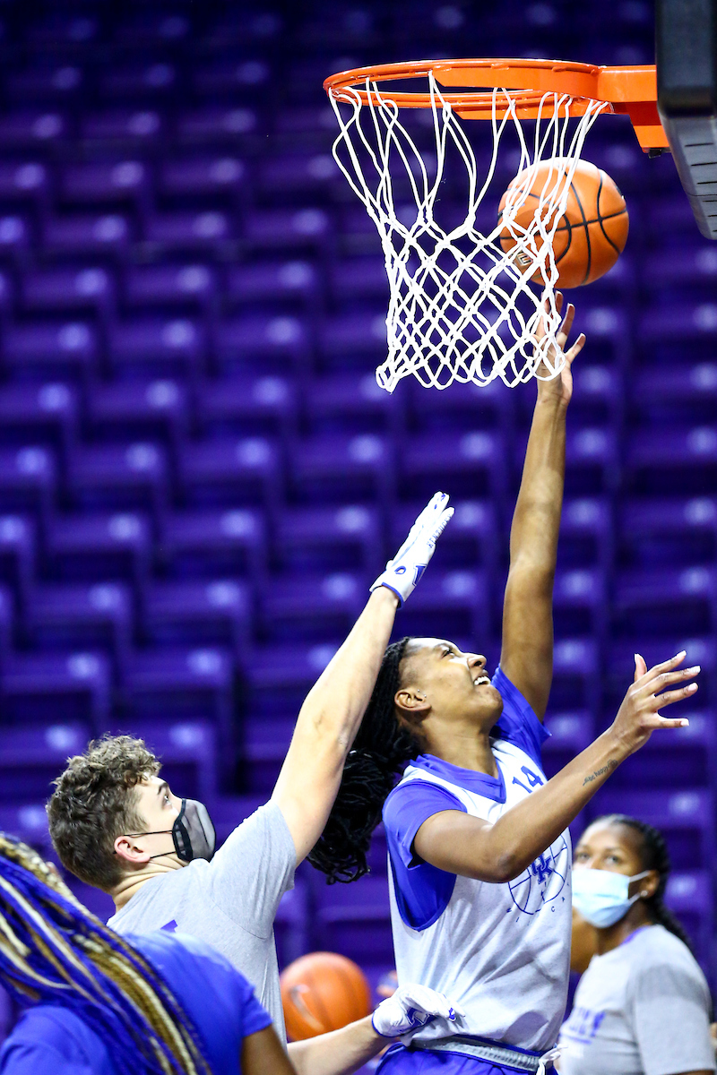 Tatyana Wyatt.  

Kentucky WBB Practice.

Photo by Eddie Justice | UK Athletics