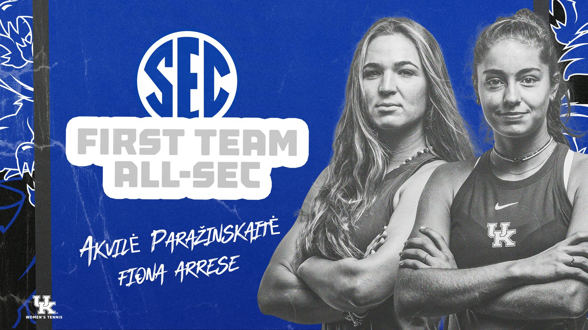 Akvile Paražinskaite and Fiona Arrese Named First-Team All-SEC