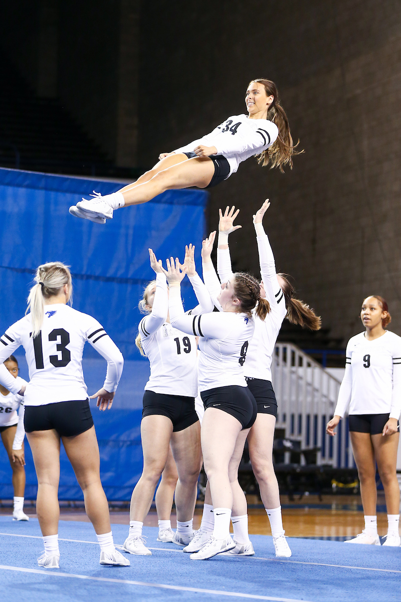 Megan Schildt.

Kentucky Stunt blue and white scrimmage. 

Photo by Abbey Cutrer | UK Athletics