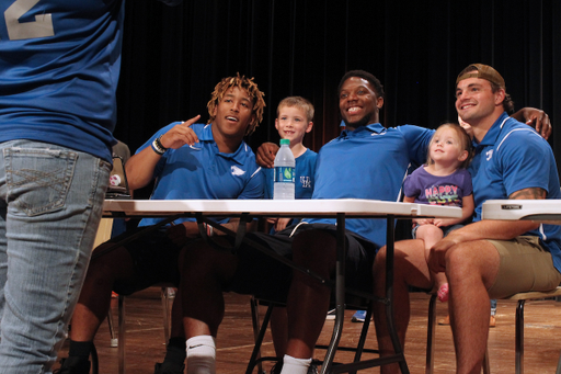 Benny Snell Jr. Josh Allen. Kash Daniels.

The Big Blue Caravan visits Marshall County High School on Monday, June 18th, 2018.

Photo by Quinlan Ulysses Foster I UK Athletics