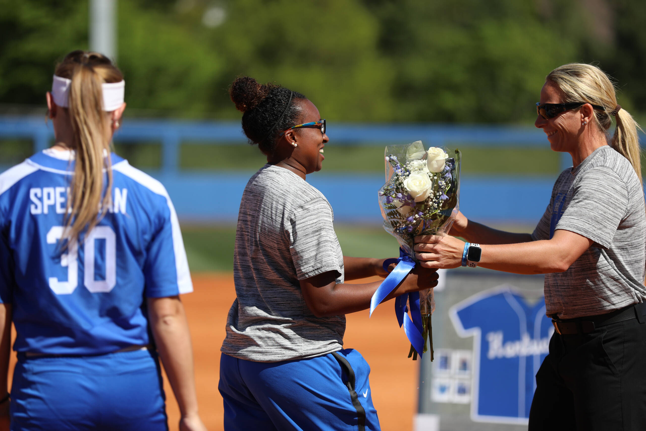 Timira Ray.

University of Kentucky softball vs. Auburn on Senior Day. Game 1.

Photo by Quinn Foster | UK Athletics