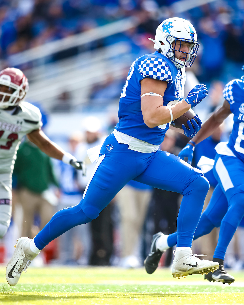 Justin Rigg. 

Kentucky beat New Mexico State 56-16.

Photo by Eddie Justice | UK Athletics