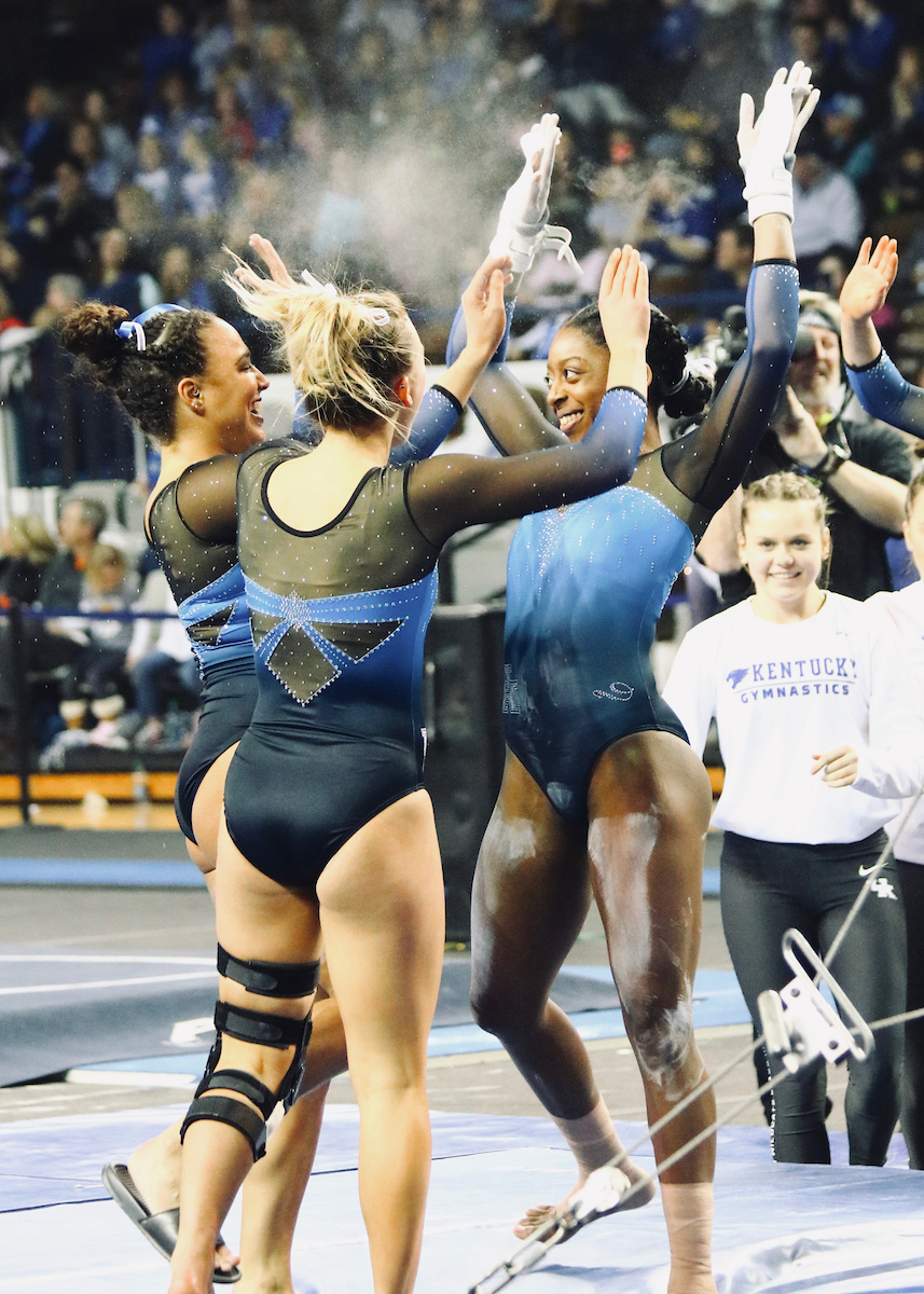 Cally Nixon. 

The University of Kentucky gymnastics team falls to Auburn 196.000-196.125 on Friday, February 1st, 2019.

Photo by Noah J. Richter | UK Athletics