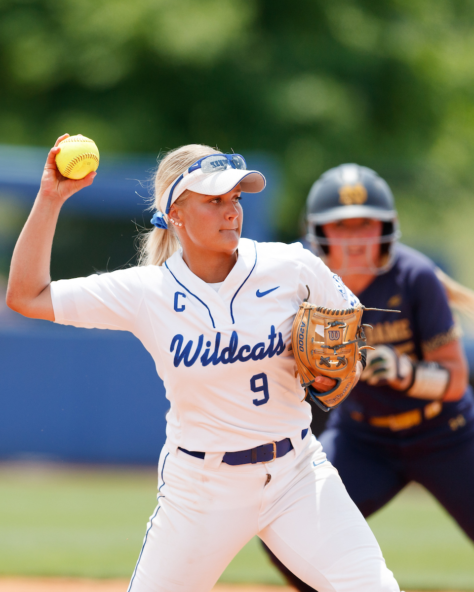 LAUREN JOHNSON.

Kentucky falls to Notre Dame, 12-3.

Photo by Elliott Hess | UK Athletics