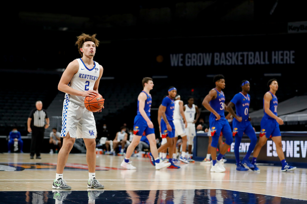 Kentucky falls to Kansas, 65-62, in the State Farm Champions Classic.

Photo by Chet White | UK Athletics