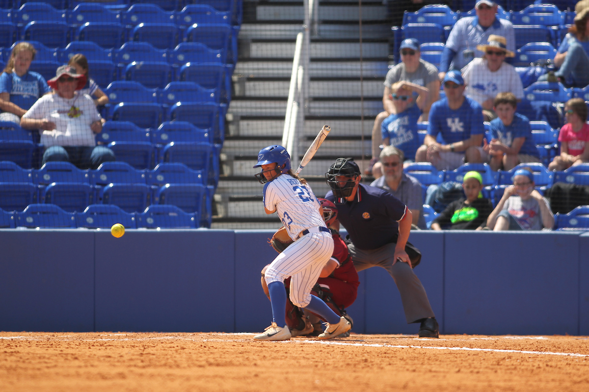 Katie Reed.

The University of Kentucky softball team during Game 2 against South Carolina for Senior Day on Sunday, May 6th, 2018 at John Cropp Stadium in Lexington, Ky.

Photo by Quinn Foster I UK Athletics