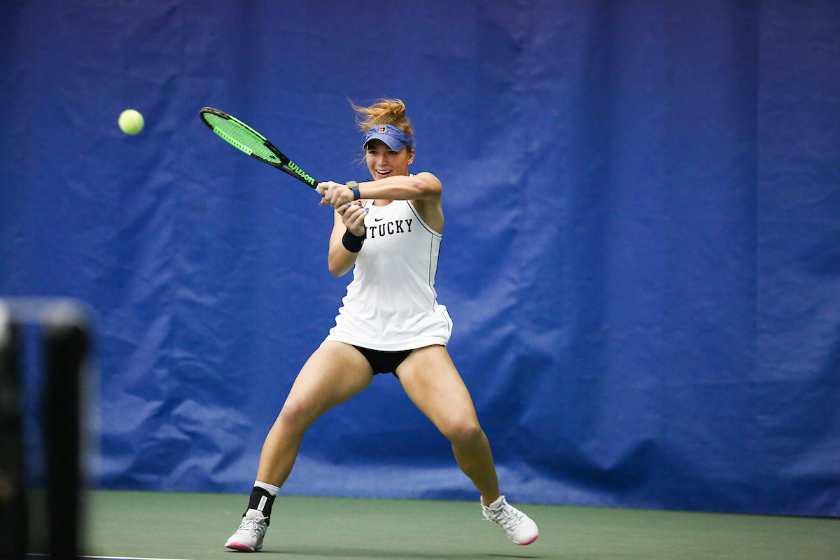 Akvile Parazinskaite.

Kentucky beat Kennesaw State 7-0.

Photo by Hannah Phillips | UK Athletics