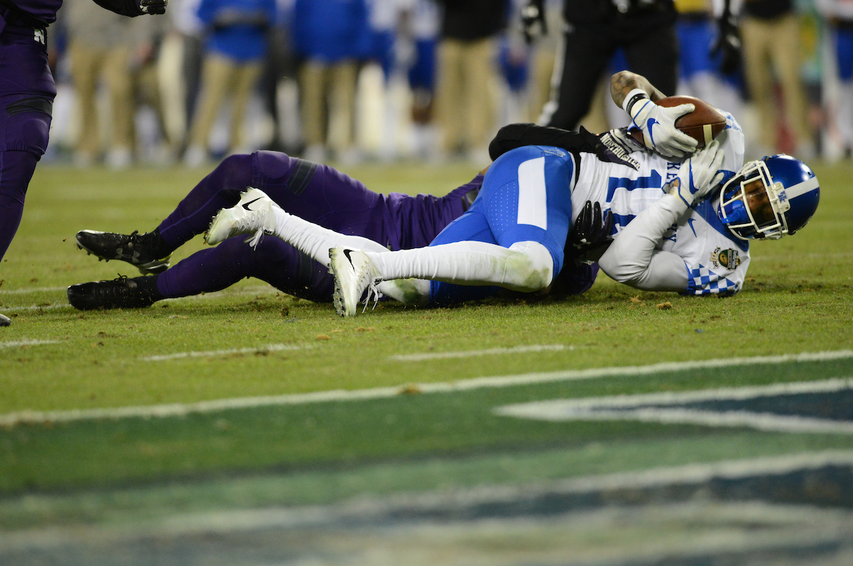 The University of Kentucky football team falls to Northwestern 23-24 in the Music City Bowl on Friday, December 29, 2017, at Nissan Field in Nashville, Tn.
