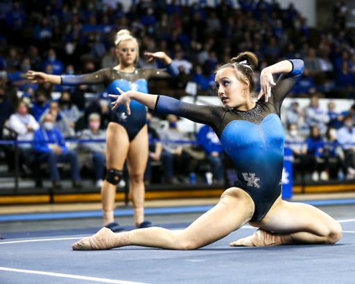 Raena Worley.

Kentucky wins Quad Meet with a score of 197.450.

Photo by Grace Bradley | UK Athletics