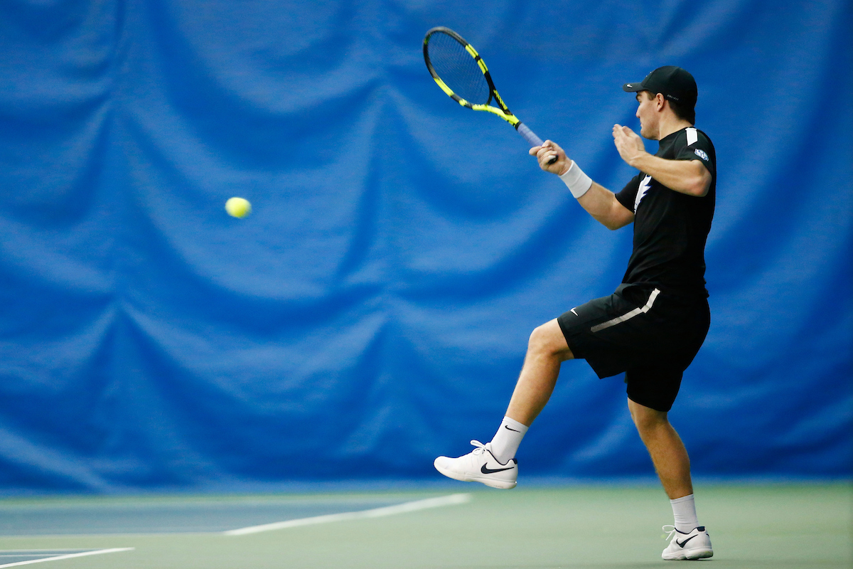 Trey Yates.

The University of Kentucky men?s tennis squad in action against EKU on Friday, January 19th, 2018, at the Hilary J. Boone Center in Lexington, Ky.

Photo by Quinn Foster I UK Athletics