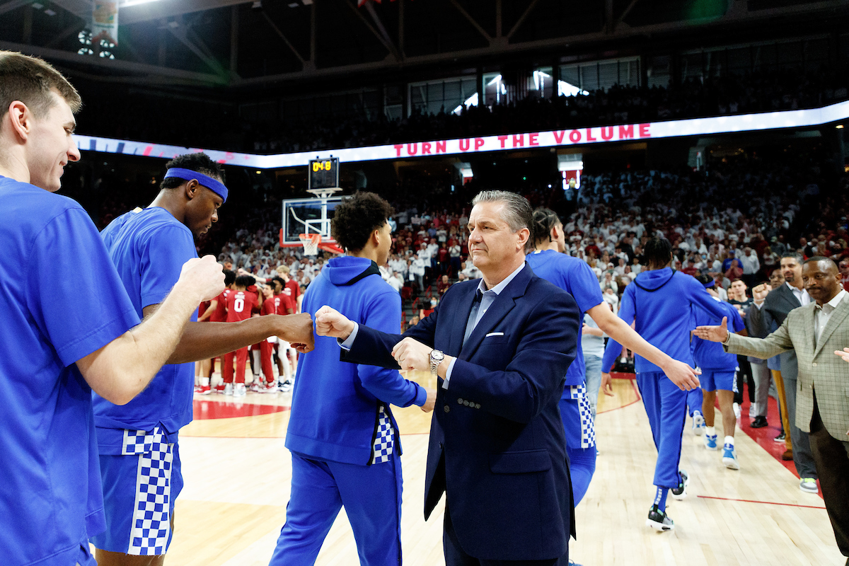 Coach John Calipari. Brennan Canada. Oscar Tshiebwe.

Kentucky falls to Arkansas, 75-73.

Photo by Elliott Hess | UK Athletics