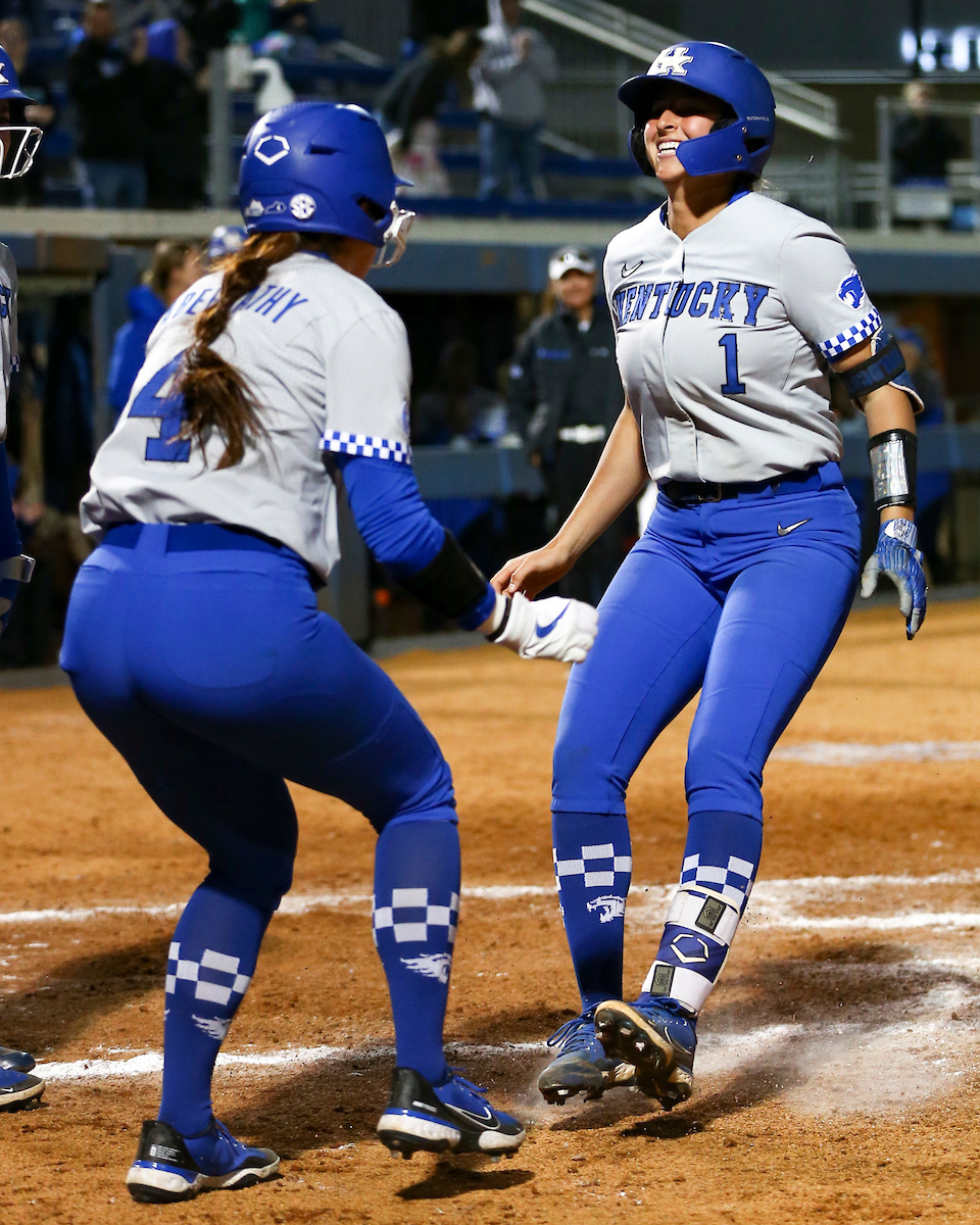 Renee Abernathy, Miranda Stoddard.

Kentucky beats Michigan 9-2.

Photo by Grace Bradley | UK Athletics