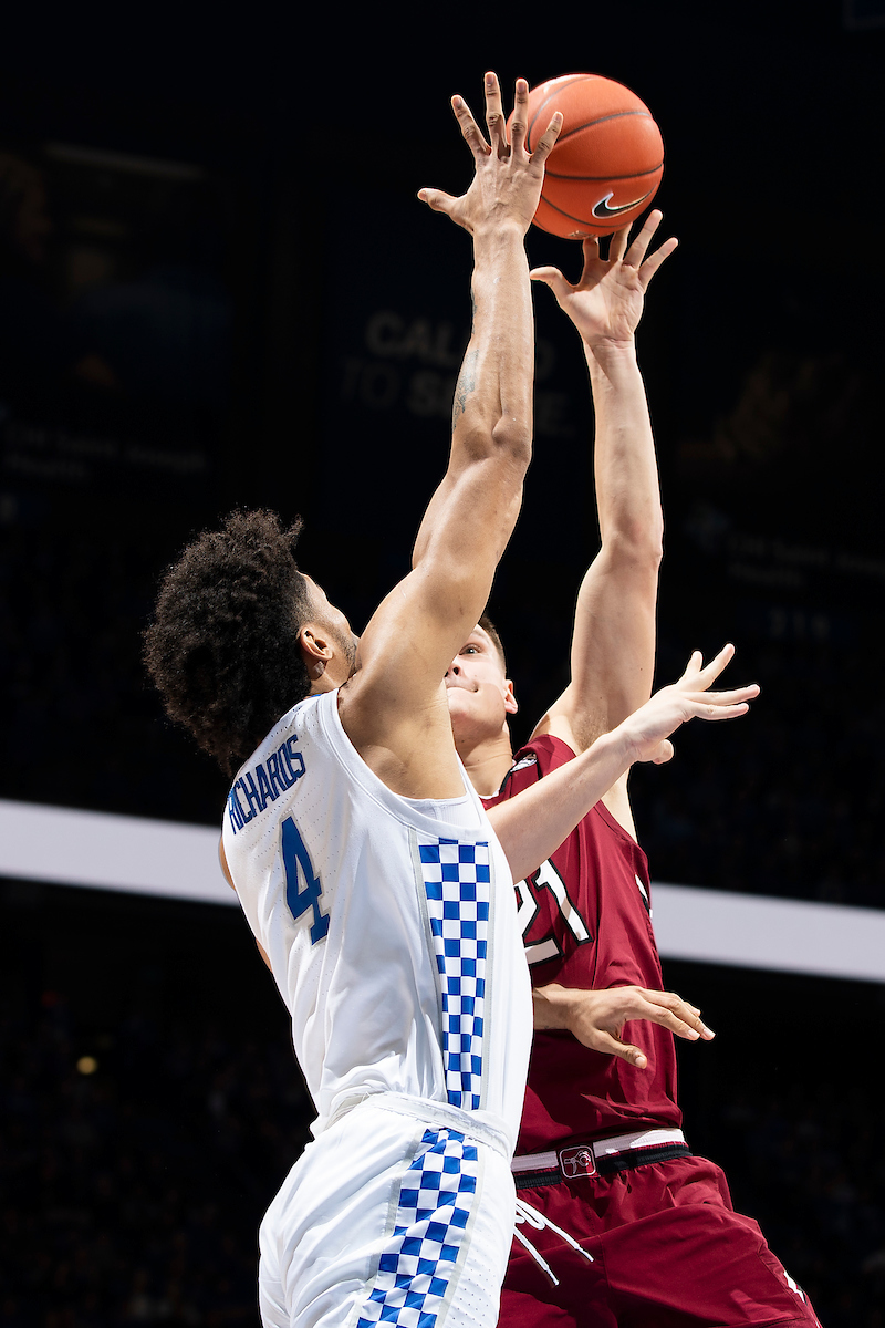 Nick Richards.

The University of Kentucky men's basketball team beats South Carolina 76-48.

Photo by Chet White| UK Athletics
