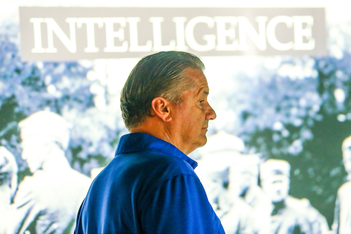 John Calipari.

The Kentucky men's basketball team visited Fort Knox on Friday to visit with students and take a tour of the General George Patton Museum.

Photo by Grace Bradley | UK Athletics