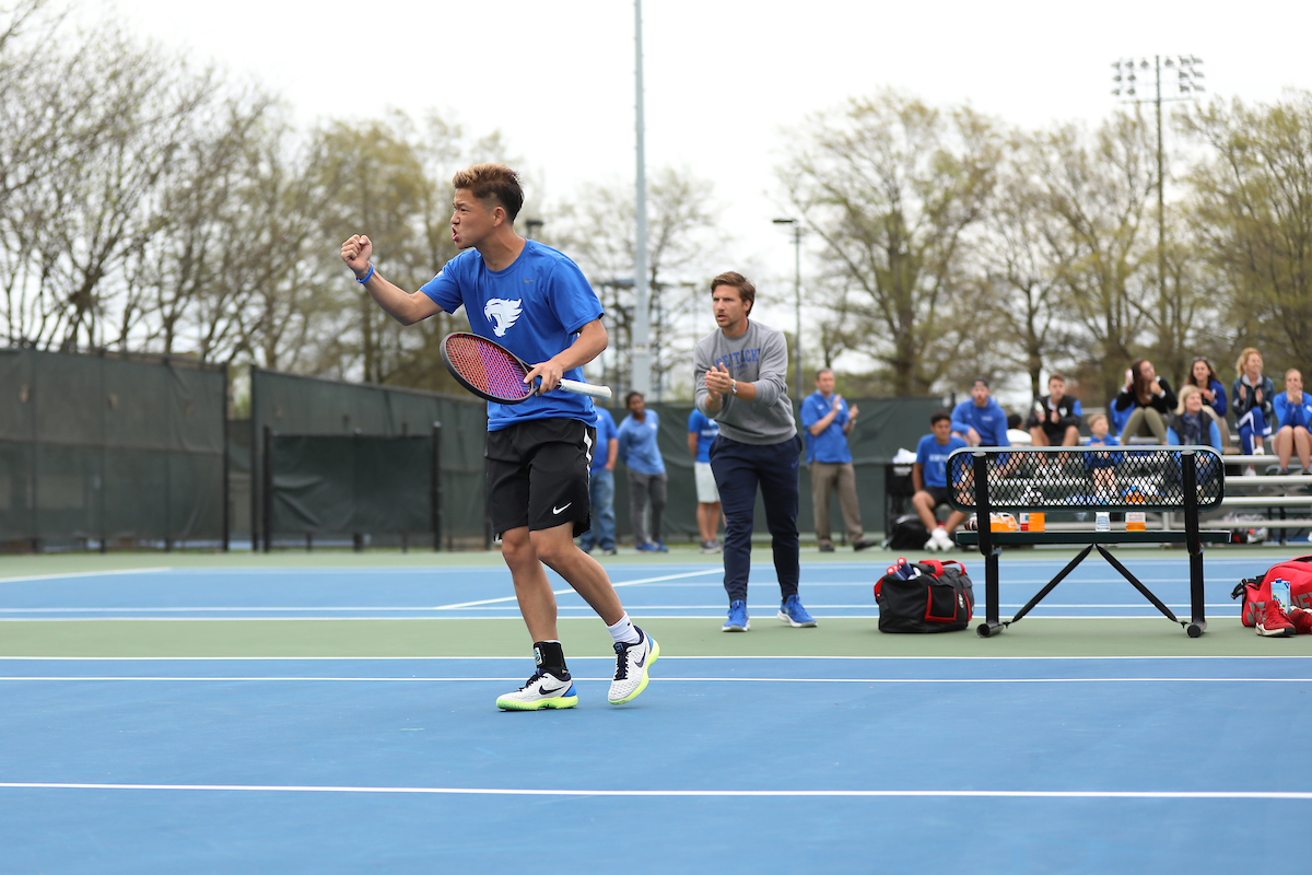 Kento Yamada.

University of Kentucky men's tennis vs. Georgia.

Photo by Quinn Foster | UK Athletics