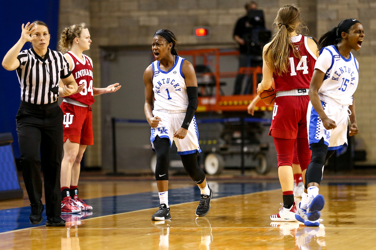 Robyn Benton.  

Kentucky beats Indiana 72-68.

Photo by Eddie Justice | UK Athletics