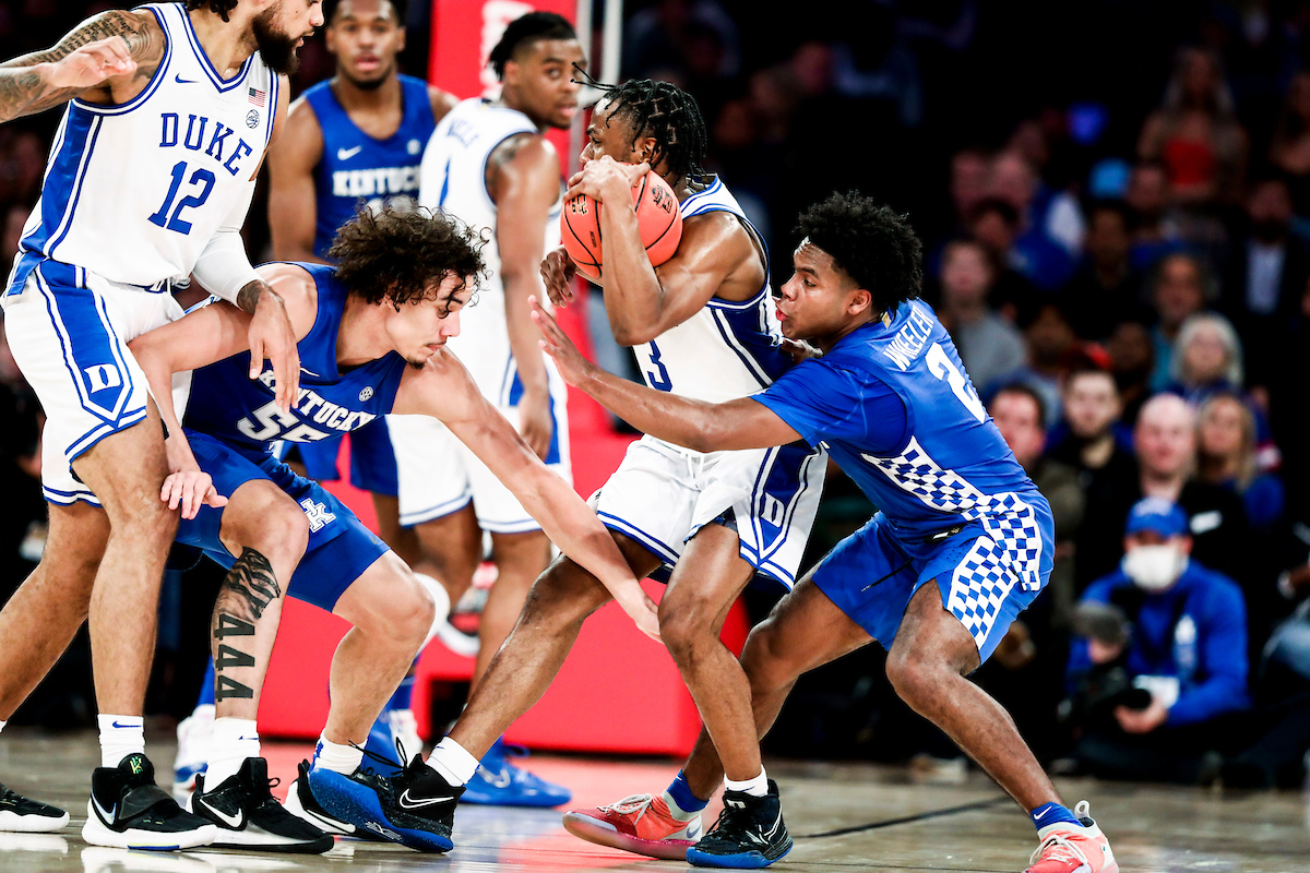 Lance Ware. Sahvir Wheeler.

Kentucky loses to Duke 79-71 in the Champions Classic at Madison Square Garden in New York on Nov. 9, 2021.

Photos by Chet White | UK Athletics