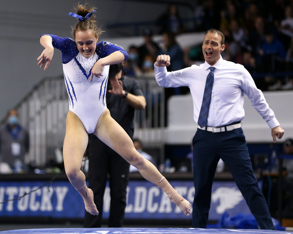 Raena Worley. Tim Garrison.

Kentucky gymnastics loses to Florida.

Photo by Tommy Quarles | UK Athletics
