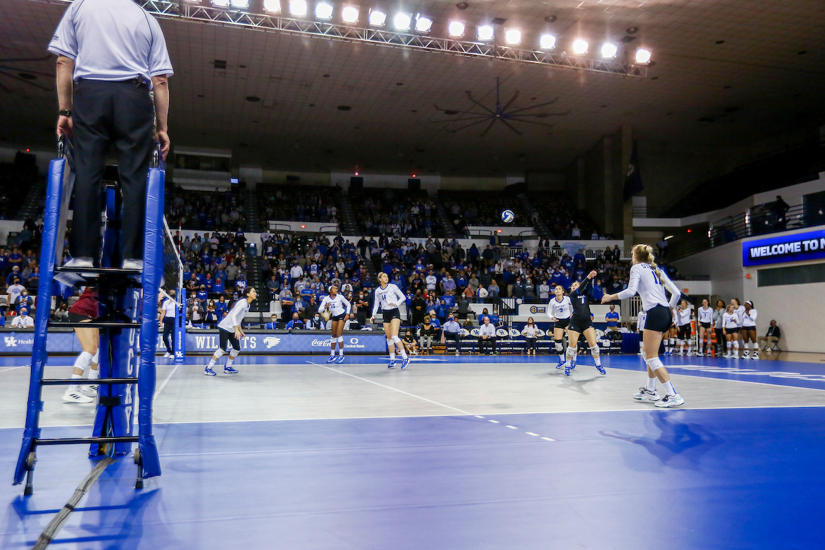 Eleanor Beavin.

Kentucky sweeps Texas A&M 3 - 0.

Photo by Sarah Caputi | UK Athletics
