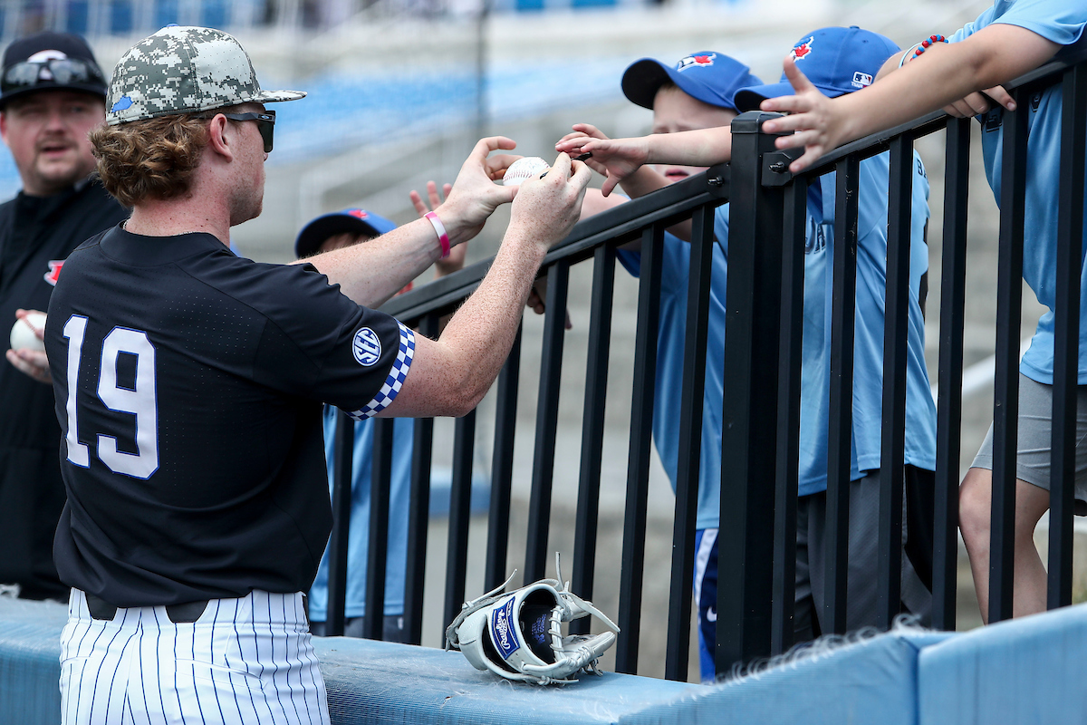 Nolan McCarthy.

Kentucky beats Auburn 6-3.

Photo by Sarah Caputi | UK Athletics