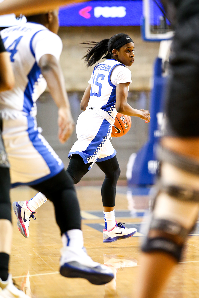Chasity Patterson. 

Kentucky beat Vandy 80 - 73.

Photo by Eddie Justice | UK Athletics