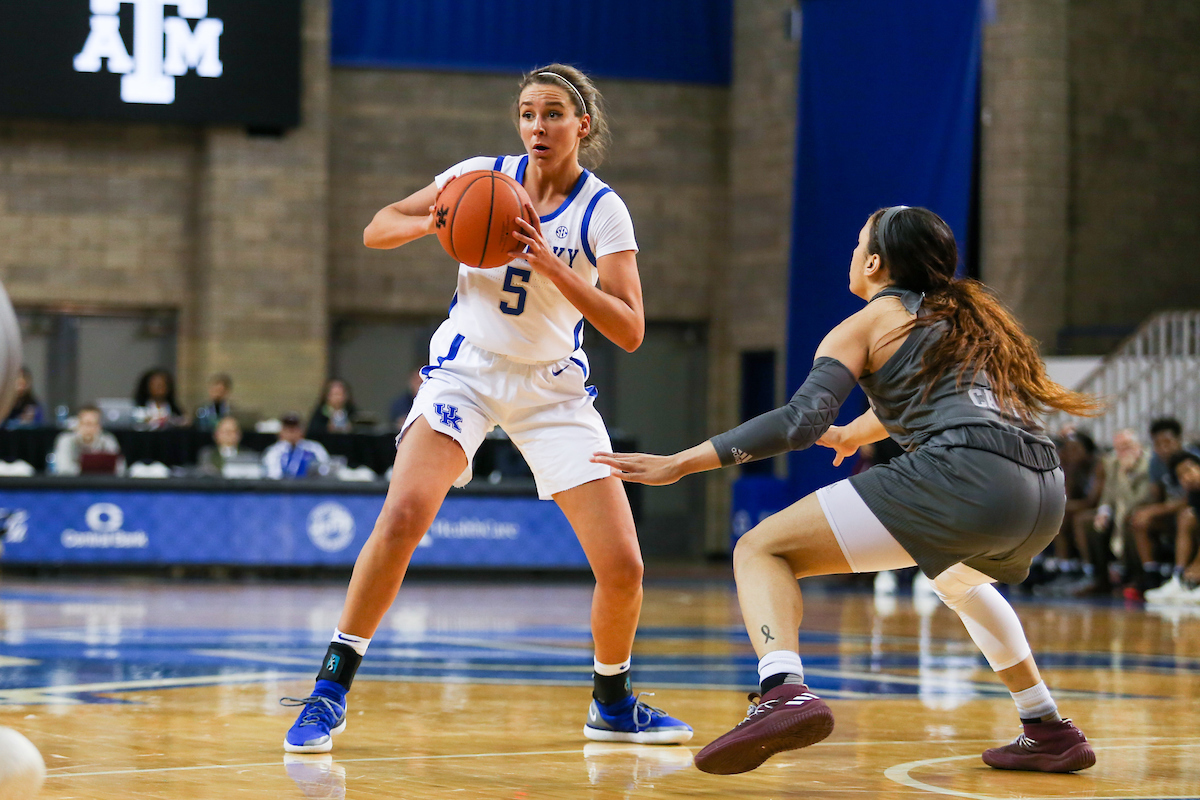 The UK women's basketball team falls to Texas A&M on Thursday, November 28, 2019.

Photo by Hannah Phillips | UK Athletics