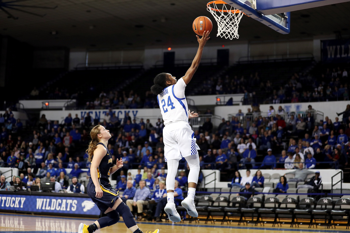Taylor Murray
The women's basketball team beat Murray State 88-49 on Friday, December 21, 2018. 

Photo by Britney Howard  | UK Athletics