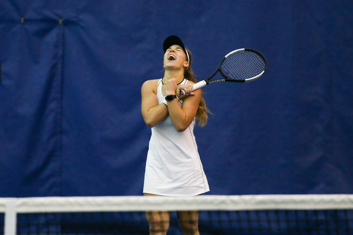 Akvil? Para?inskait?.

Kentucky women's tennis hosts Miami University (OH).

Photo by Hannah Phillips | UK Athletics