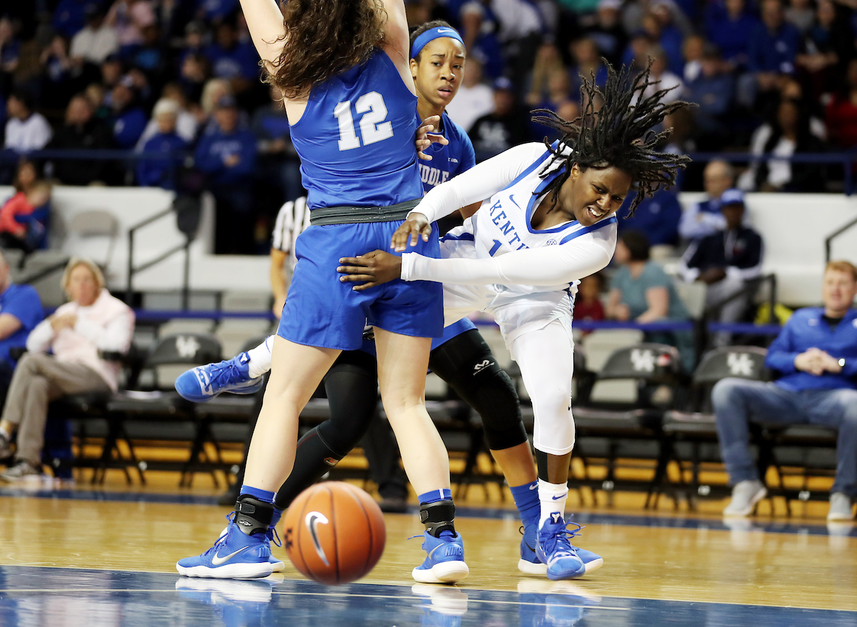 Amanda Paschal

Women's Basketball beat MTSU on Saturday, December 15, 2018. 

Photo by Britney Howard  | UK Athletics